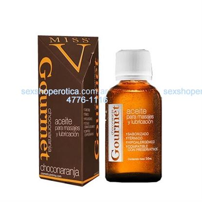 Aceite lubricante y masajes saborizado chocolate y naranja